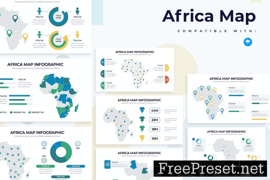 Education Africa Map Keynote Infographics APU3JYJ