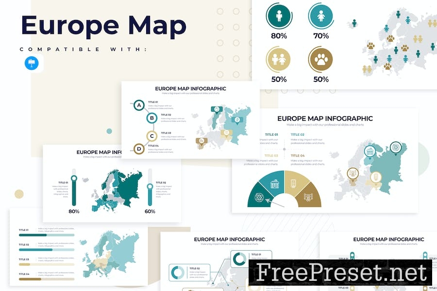 Education Europe Map Keynote Infographics 2S9C4Y7