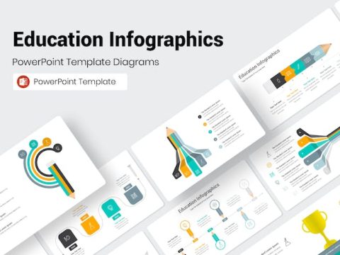 Education Infographics PowerPoint Template 8EM33PM