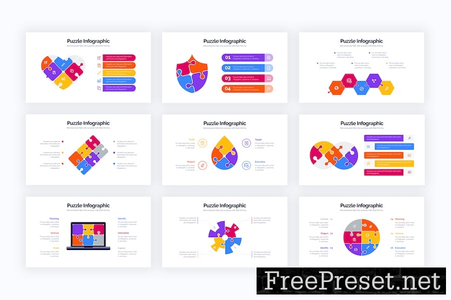 Education Puzzle Keynote Infographics E7EC4WG