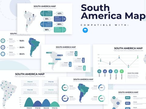 Education South America Map Keynote Infographics XH68TGW