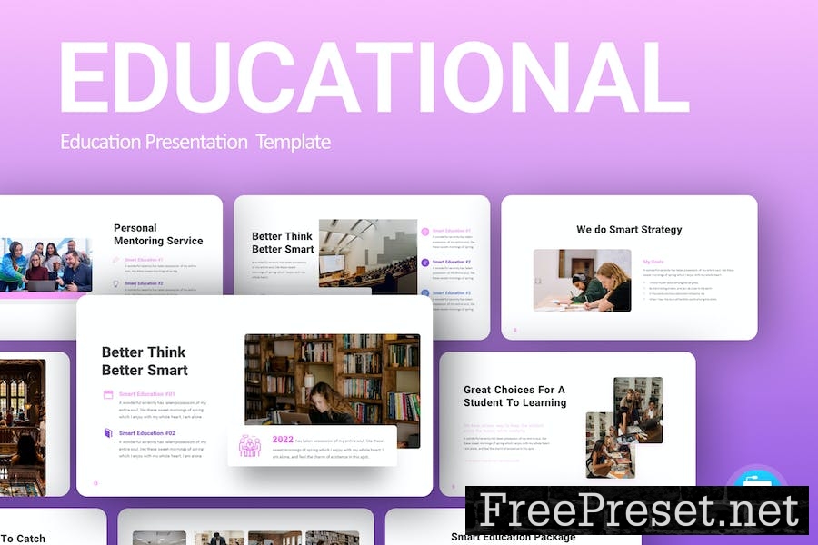 Educational Purple Minimalist Education Keynote DCPLK8L