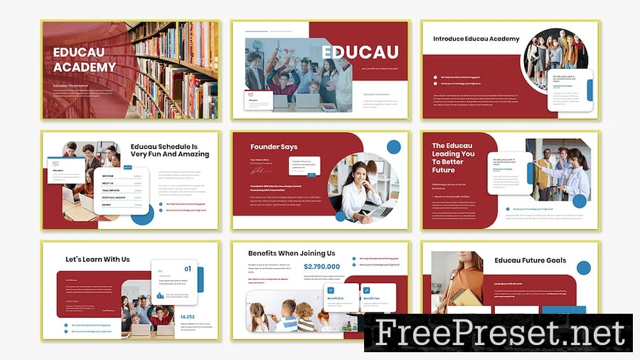 Educau Education Presentation PowerPoint Template YCHMT2S