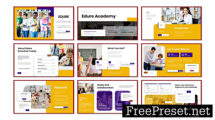 Edure Education Presentation Google Slide Template CP3T2AL