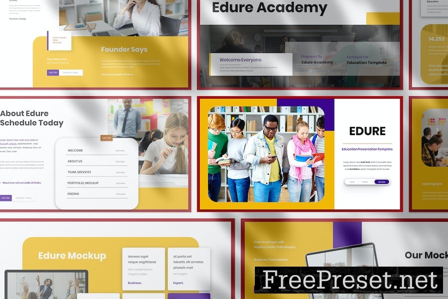 Edure Education Presentation Google Slide Template CP3T2AL