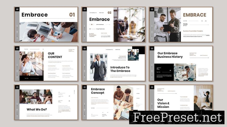 Embrace - Business Presentation Keynote Template M7CMZP3