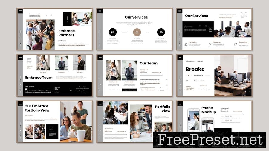 Embrace - Business Presentation Keynote Template M7CMZP3