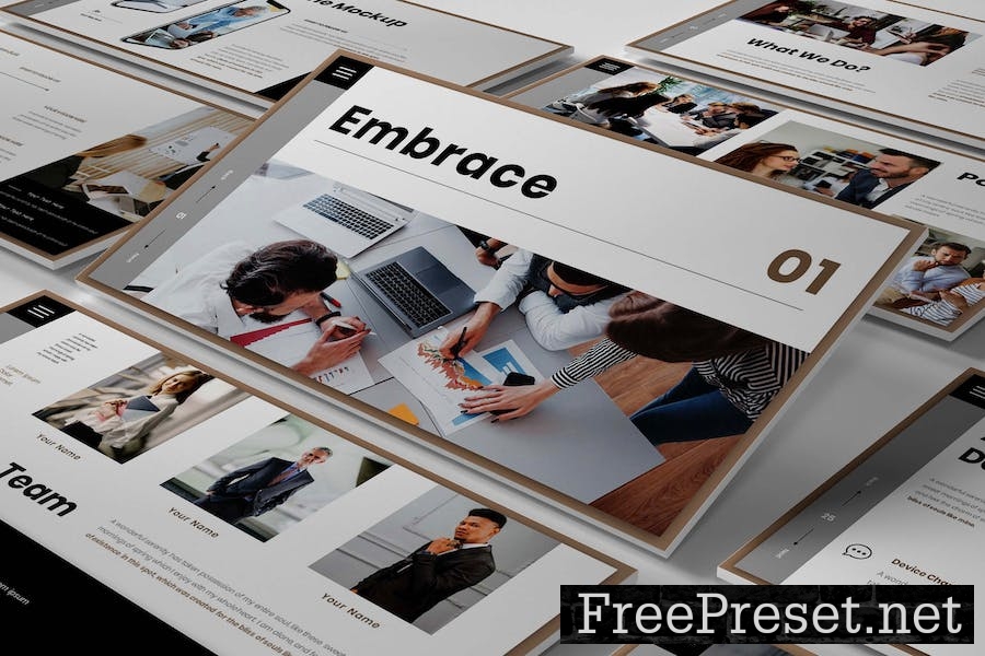 Embrace - Business Presentation Keynote Template M7CMZP3