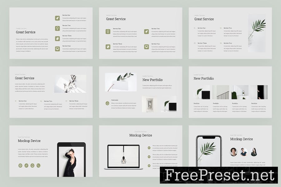 Emerald - Business Minimalist PowerPoint Template UL746J8