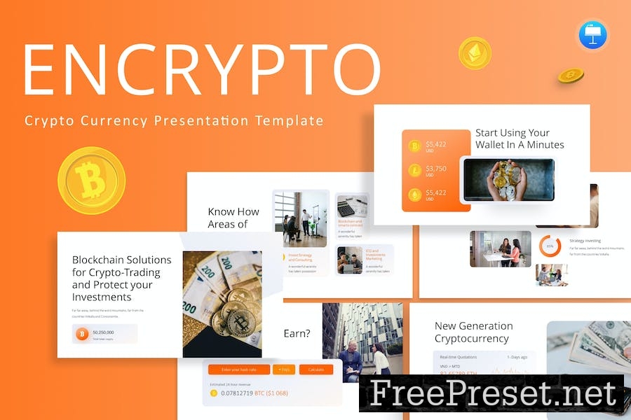 Encrypto Crypto Currency Keynote Template LULKZTC