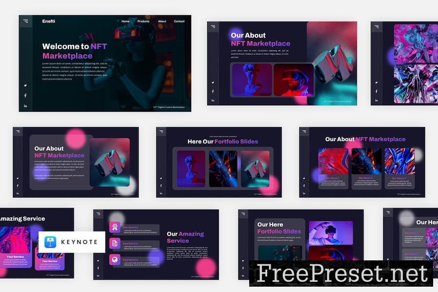 Enefti - NFT Metaverse Keynote Template 6ZLC85N