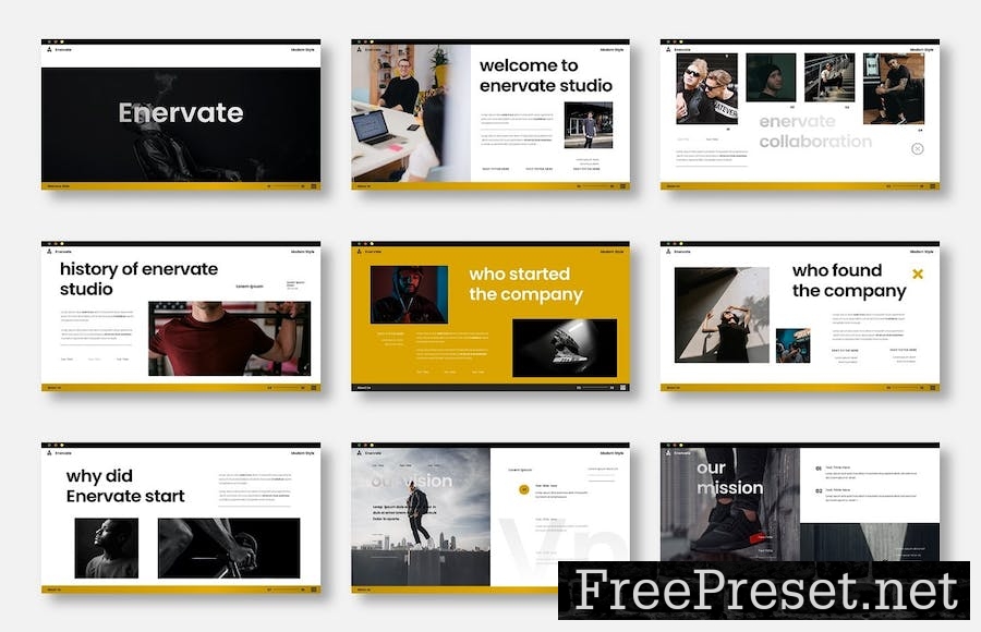 Enervate - Business Google Slide Template Z5WVK9D