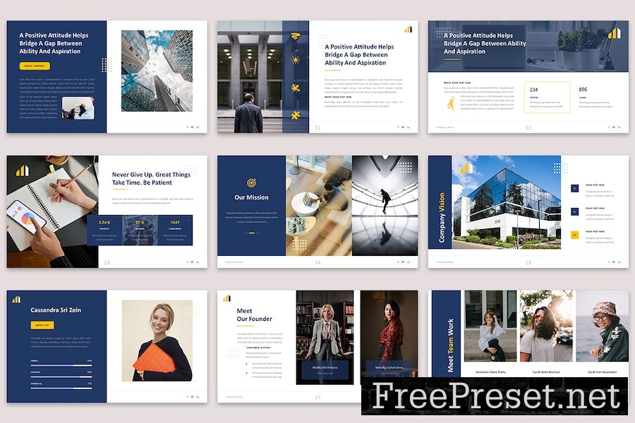 Enterprise Business Powerpoint Template S27VNRE