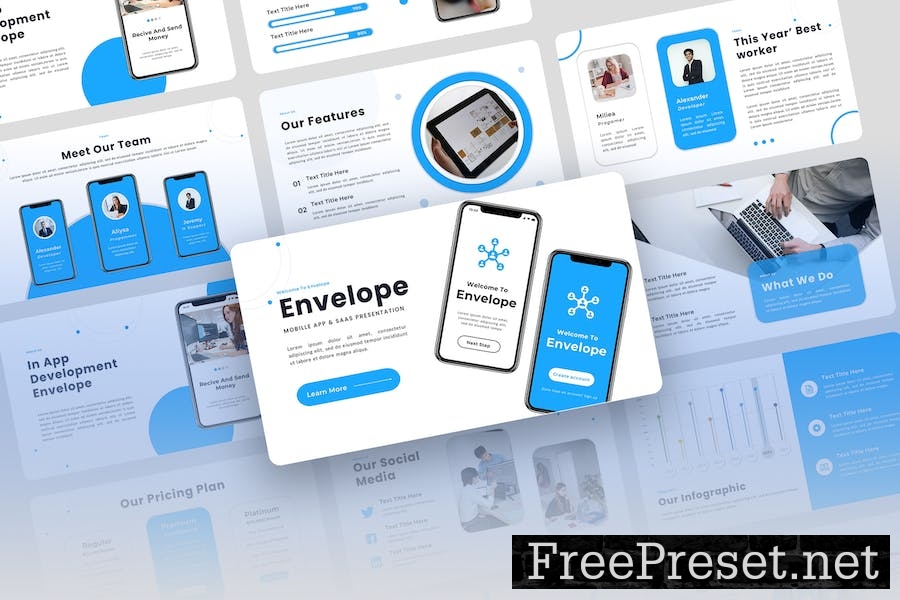 Envelope - Mobile App & SAAS Keynote Template 3YGSXB8