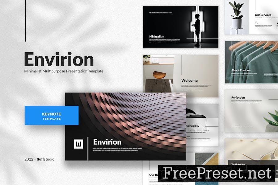 Envirion - Minimalist Keynote Template T8KS6JS