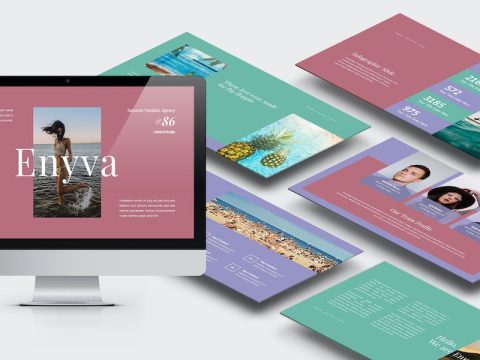 Enyva : Summer Vacation Keynote Template LYR6LUR