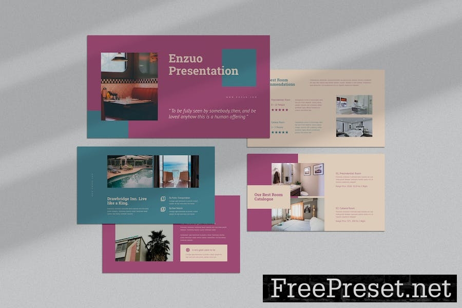 Enzuo : Hotel Lookbook Keynote Template 22DXZYQ