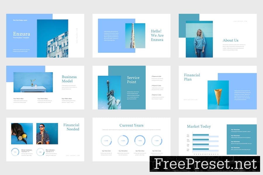 Enzura - Pitch Deck Blue Keynote Template U8JNRU7