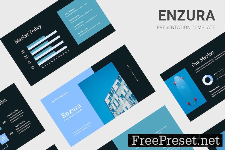 Enzura - Pitch Deck Blue Keynote Template U8JNRU7