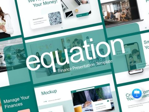 Equation Blue Modern Financial Keynote