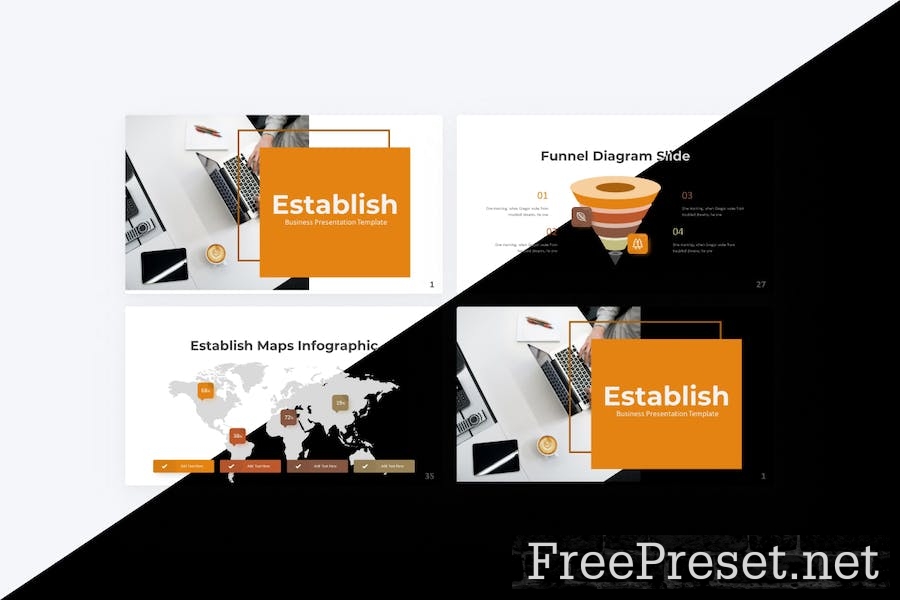 Establish Orange Minimalis Business Keynote QJJD2J3