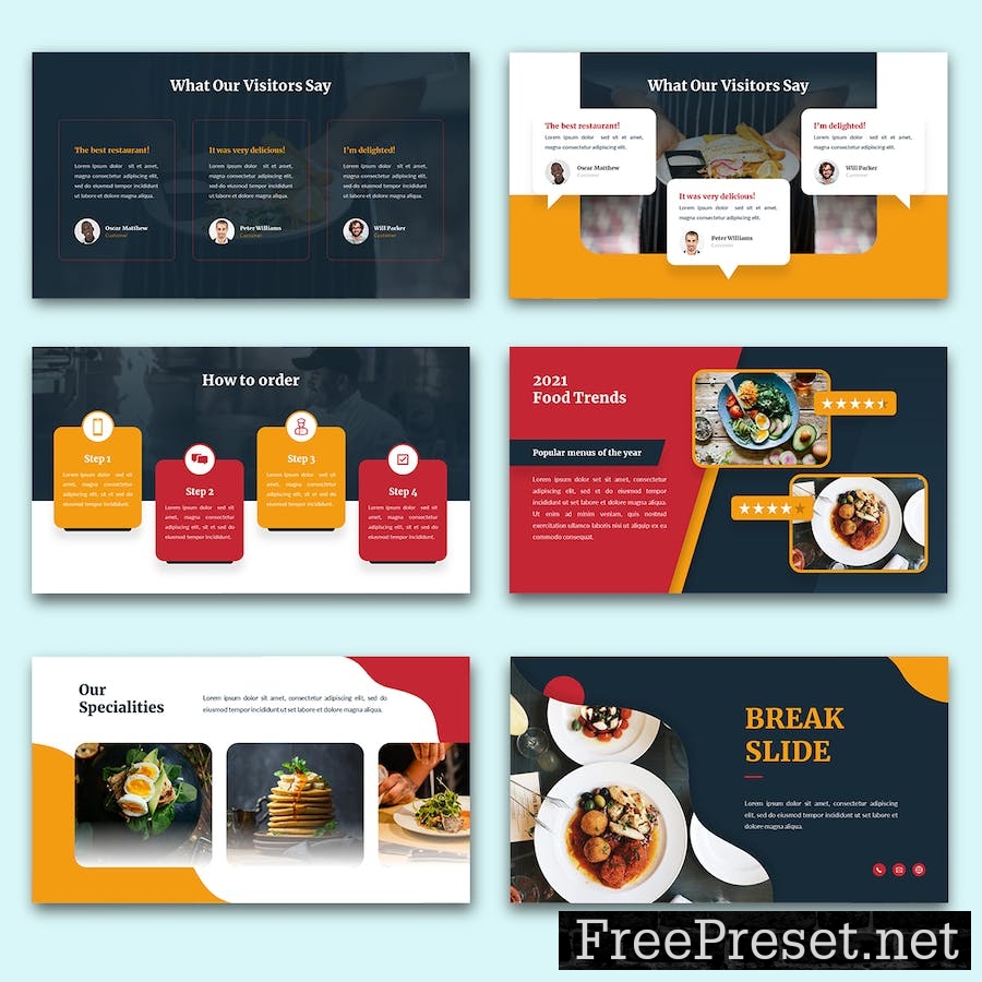 ETEN – Restaurant Food Google Slide Template 8562PY4