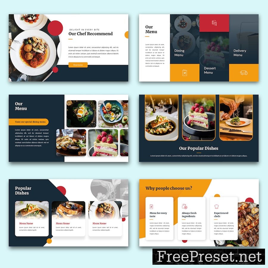 ETEN – Restaurant Food Google Slide Template 8562PY4