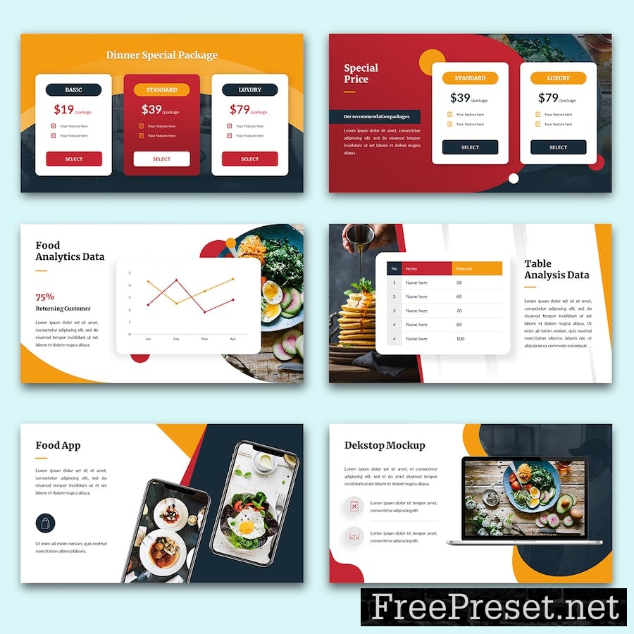 ETEN – Restaurant Food Google Slide Template 8562PY4