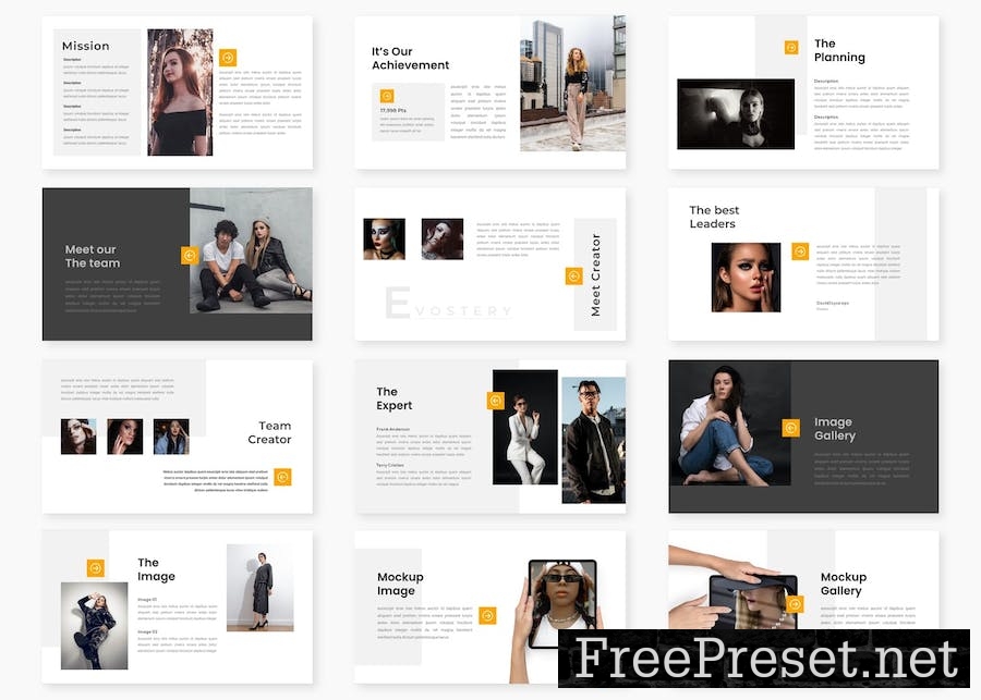 Evostery - Lookbook Google Slides Template CMQGAN9