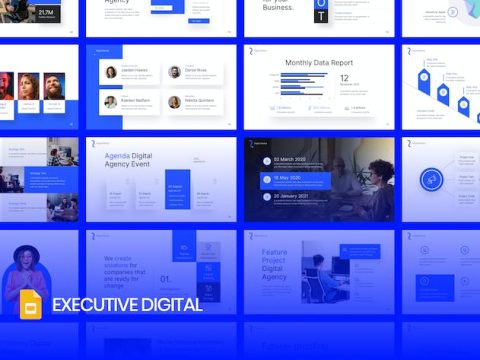 Executive Digital Startup Pitch Deck Google Slides WHGS2YZ