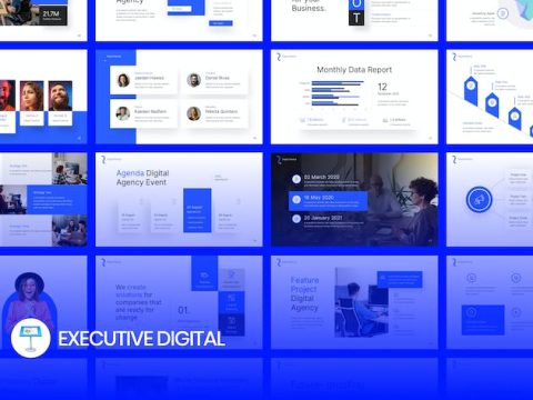 Executive Digital Startup Pitch Deck Keynote