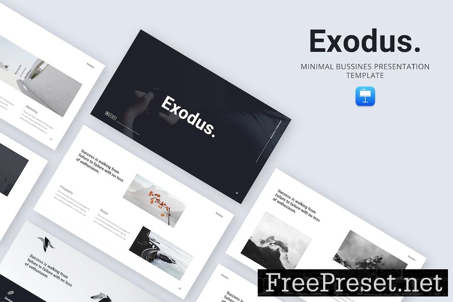 Exodus - Minimal Business Keynote Template TJD629H