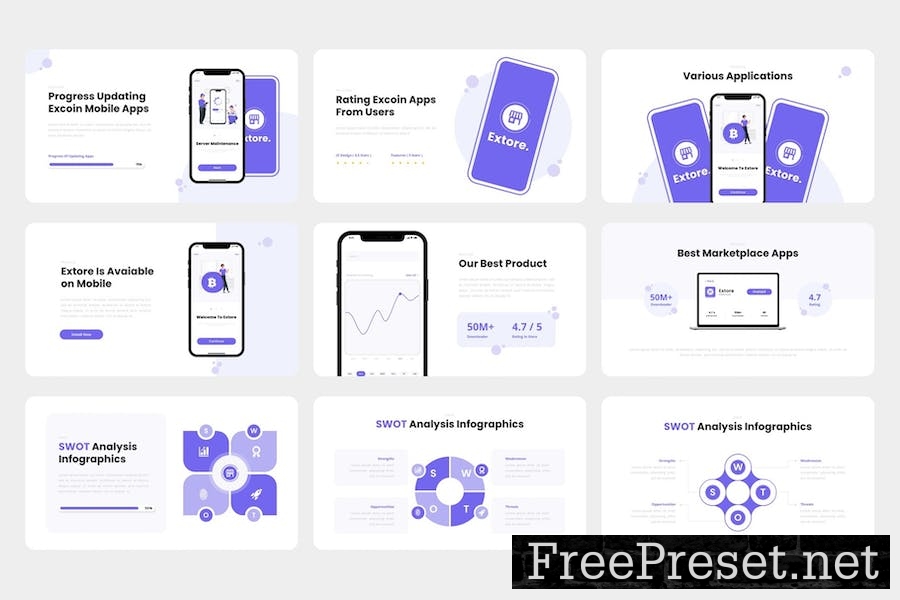 Extore - Mobile App & SAAS Keynote Template 7JY7HCY