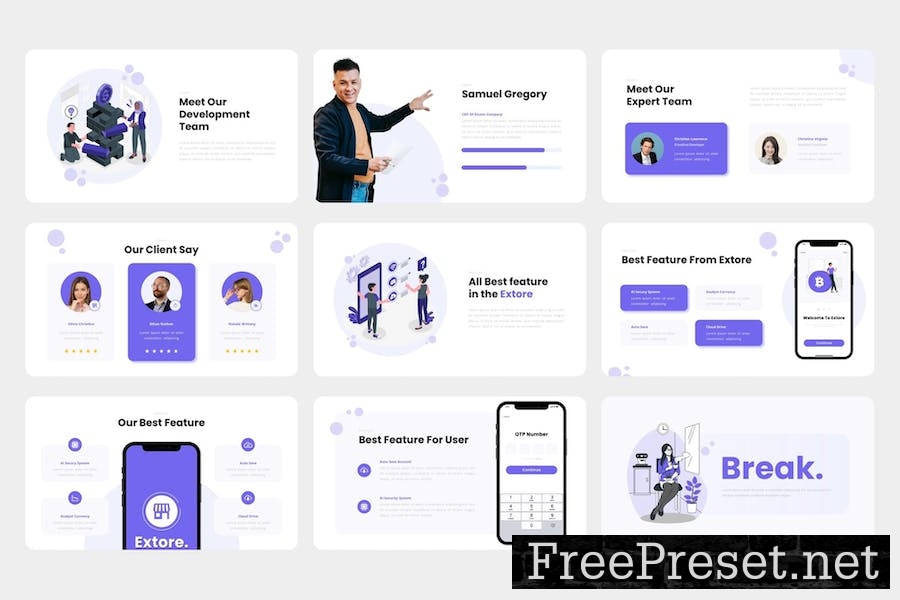 Extore - Mobile App & SAAS Keynote Template 7JY7HCY