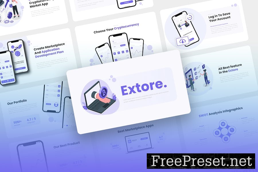 Extore - Mobile App & SAAS Keynote Template 7JY7HCY