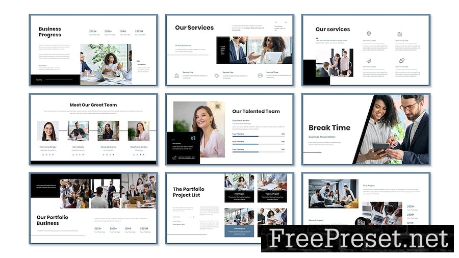 Ezplan Business Presentation Google Slide Template 6M8KL6P