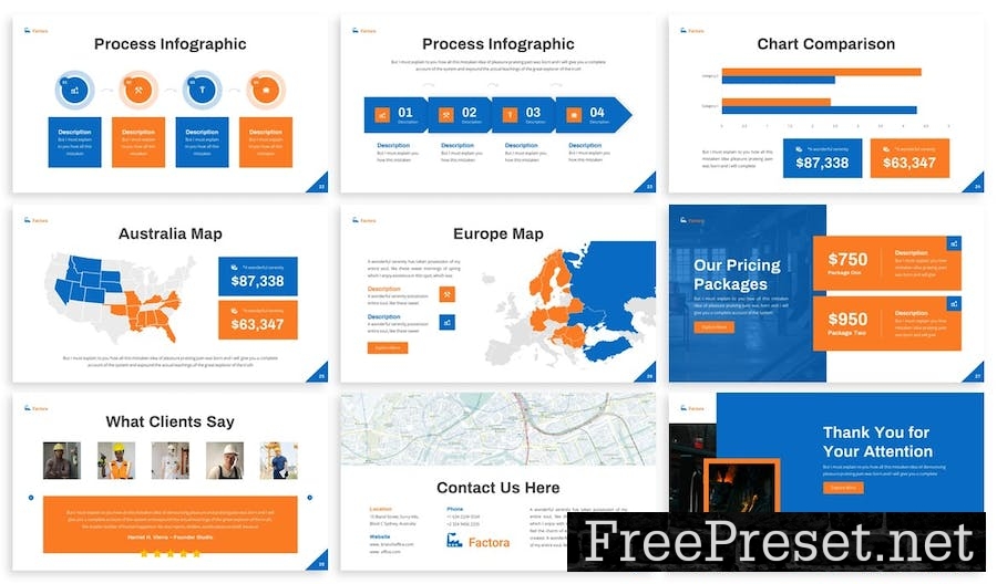 Factora - Industry Google Slide Template G99BKM8