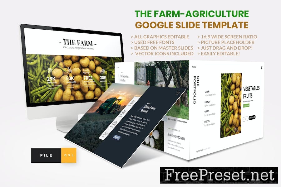 Farm-Agriculture Google Slide Template Z9TX98T