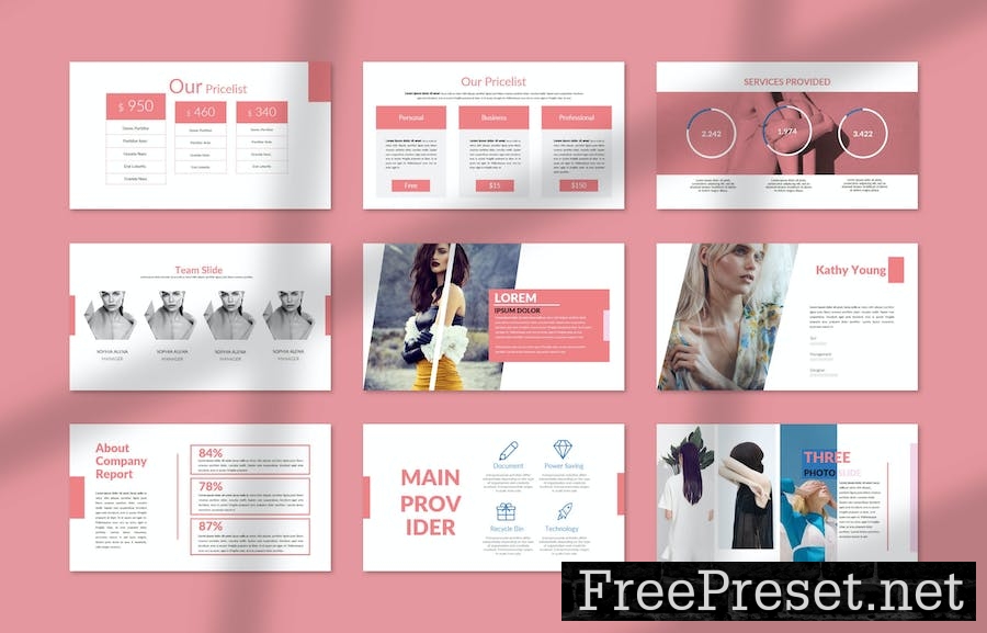 Fashion Minimal Keynote Presentation Template ZCYMY32