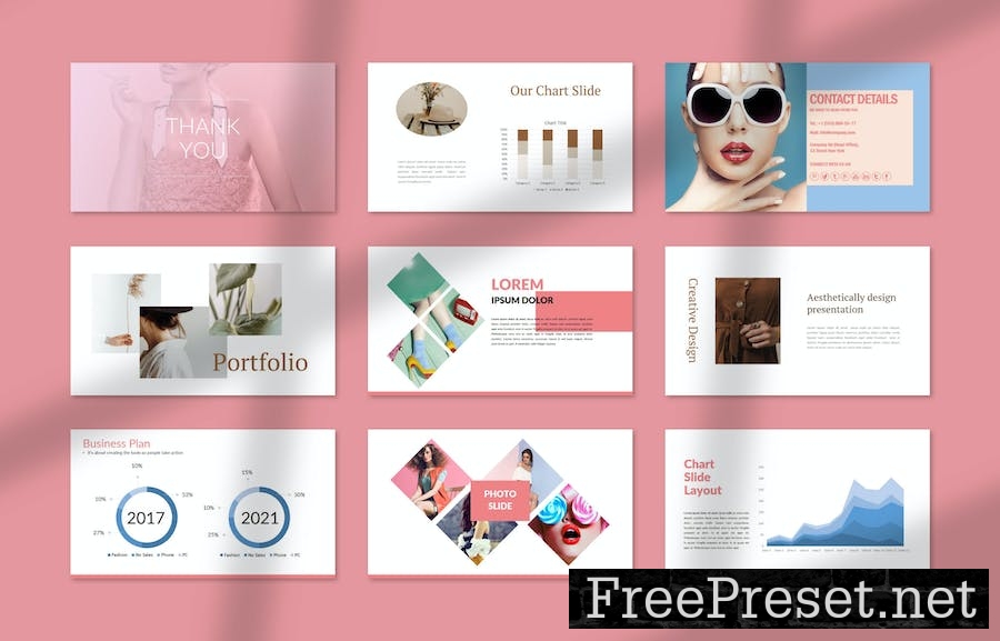 Fashion Minimal Keynote Presentation Template ZCYMY32