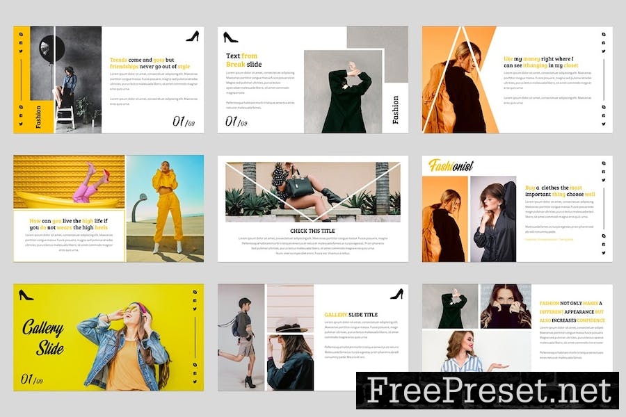 Fashionist - Fashion Keynote Template WANYEWS