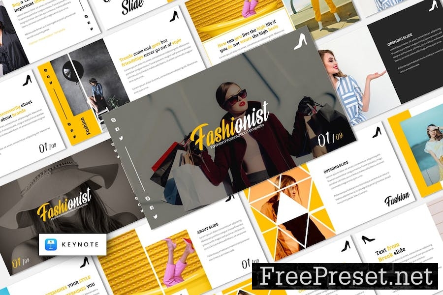 Fashionist - Fashion Keynote Template WANYEWS