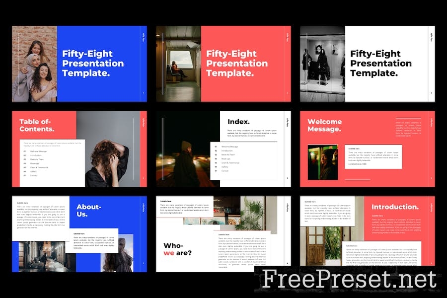 Fifty-Eight Google Slides Template AGTVP64