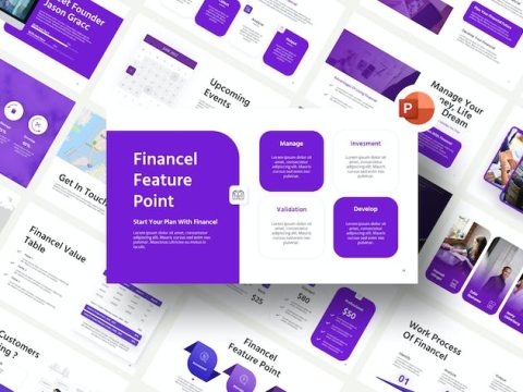 Financel Purple Modern Financial PowerPoint