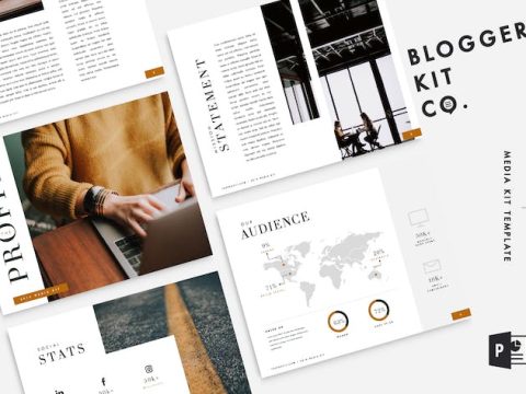 Financial Blog Media Kit | 10 Pages| PowerPoint ND74GU