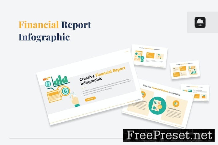 Financial Report Infographic Presentation Keynote TE4JBVA