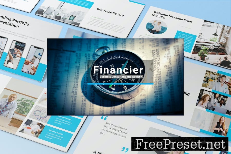 Financier - Business Presentation Google Slide B2YAH3D