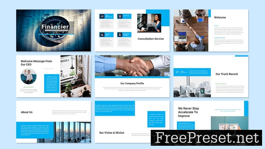 Financier - Business Presentation Keynote Template WF7XV7M