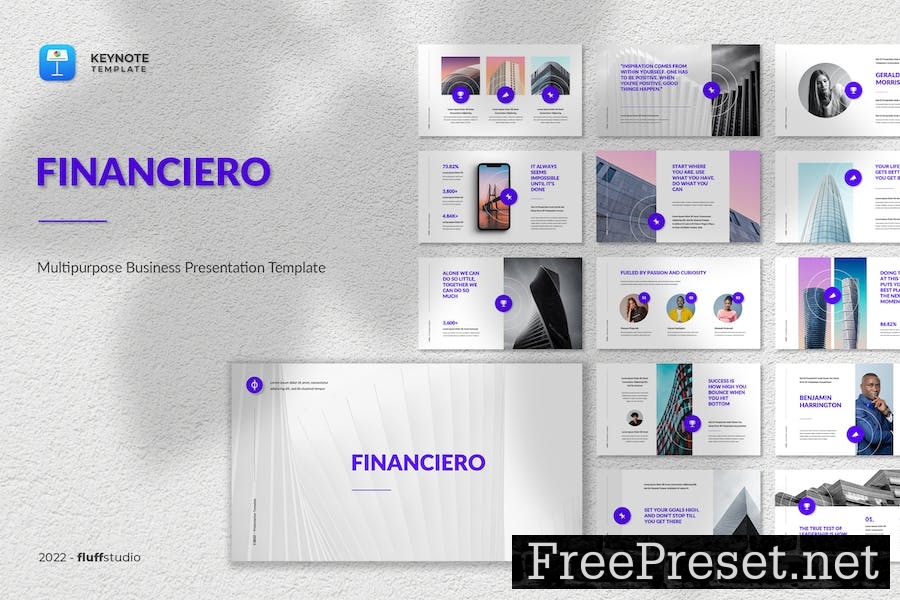 Financiero - Business Keynote Template YCR87GZ