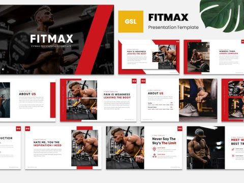 FITMAX - Gym & Fitness Google Slides Template W3MRYKG